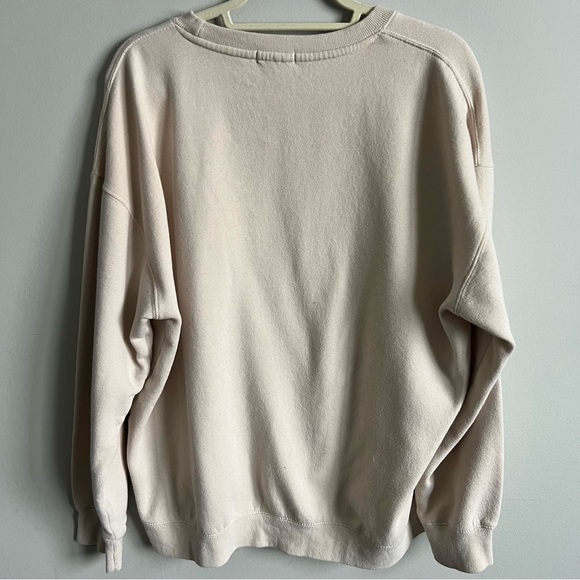 Womens Cream Skeleton Moon Graphic Sweater, Size Large - Picture 2 of 4